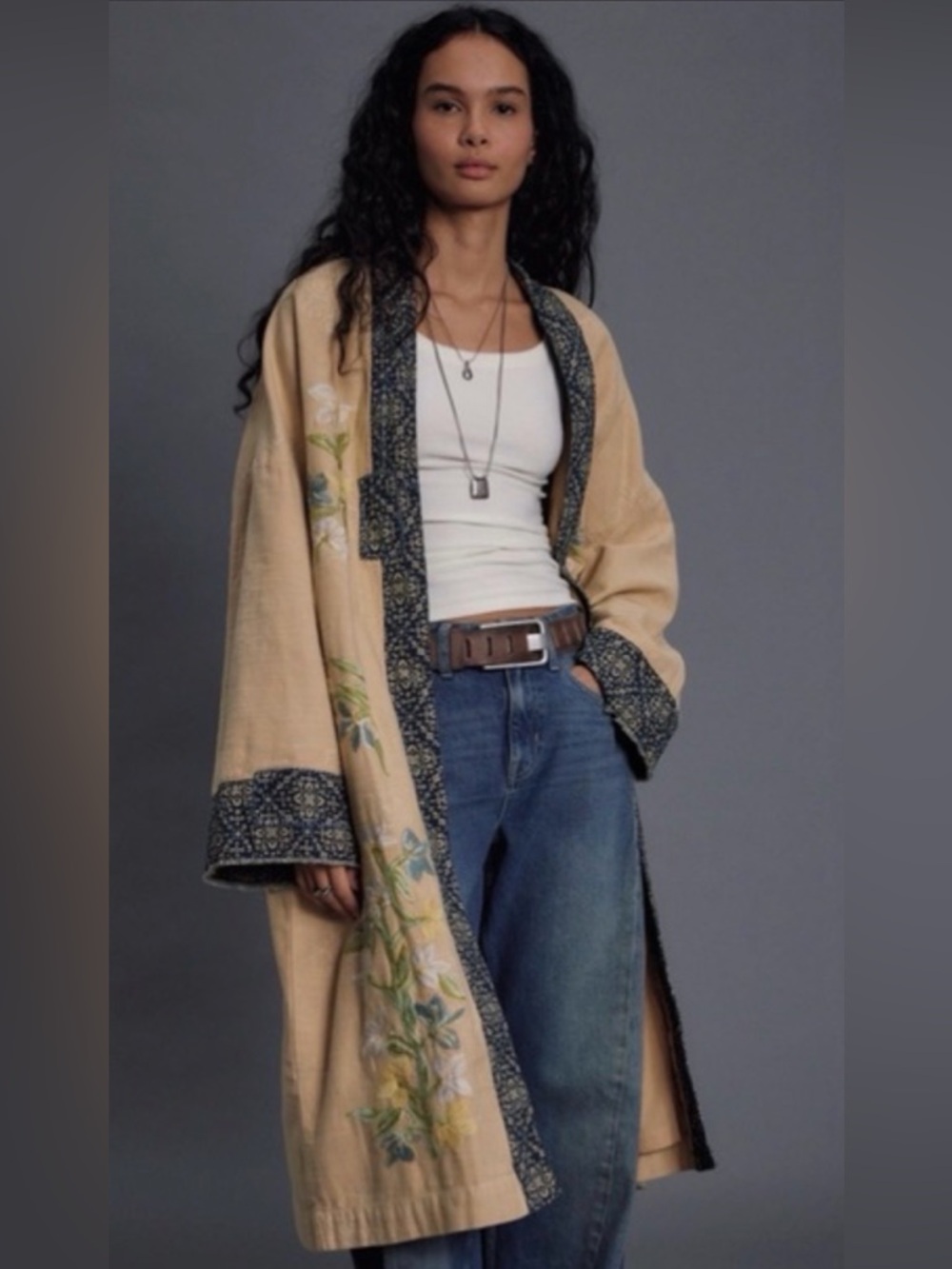 Free People Henlow Embroidered Duster 🔥🔥 Size M/L